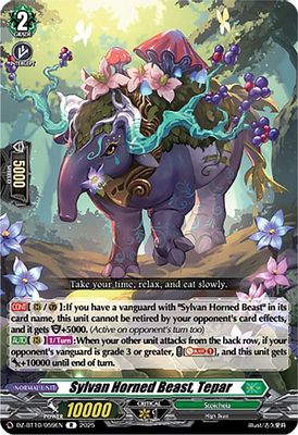 Sylvan Horned Beast, Tepar