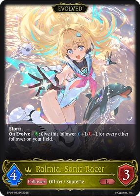 Ralmia, Sonic Racer (Evolved)