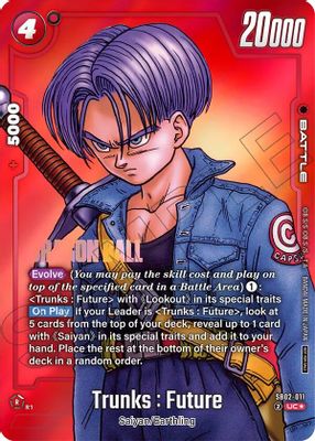 Trunks : Future - SB02-011 (Limited Pack MANGA Version 02)