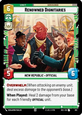 Renowned Dignitaries (Foil)