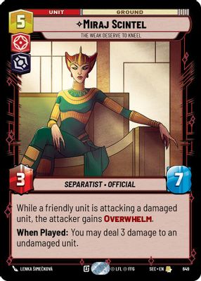Miraj Scintel - The Weak Deserve to Kneel (Foil)