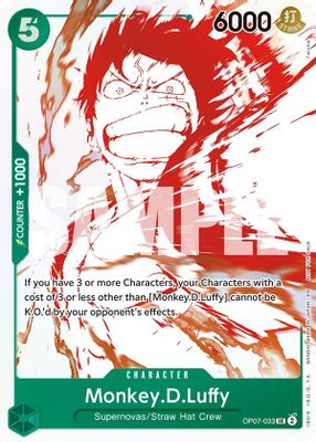 Monkey.D.Luffy - OP07-033 (3rd Anniversary Treasure Campaign Pack)