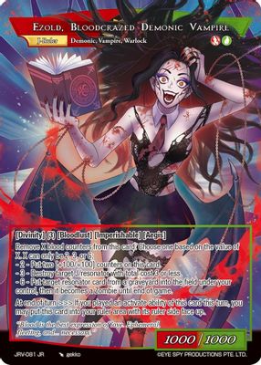 Sanguinary Glyphologist, Ezold // Ezold Bloodcrazed Demonic Vampire