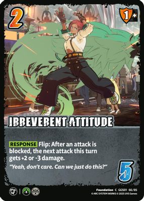 IRREVERENT ATTITUDE