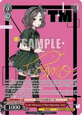 To the Witnesses of Their Beginning, Tomo (SP)