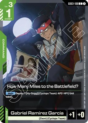 How Many Miles to the Battlefield?