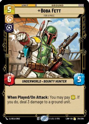 Boba Fett - For a Price