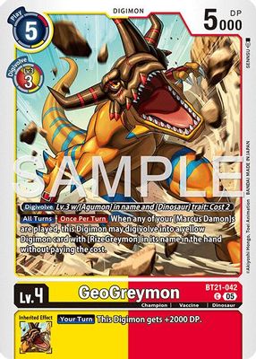 GeoGreymon - BT21-042 (Reprint)