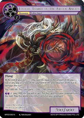 Lucifer, Leader of the Fallen Angels