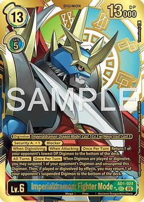 Imperialdramon: Fighter Mode - AD1-024 (Rare Pull)