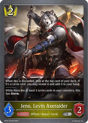 Jeno, Levin Axeraider