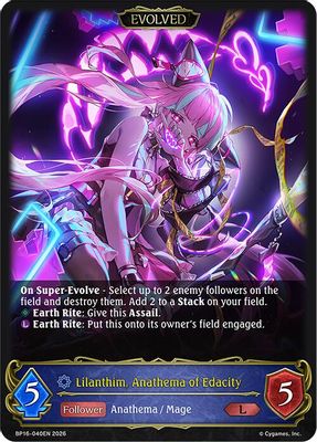 Lilanthim, Anathema of Edacity (Evolved)
