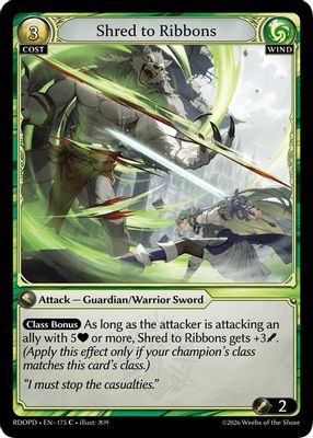 Shred to Ribbons