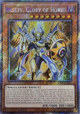 Imsety, Glory of Horus (Platinum Secret Rare)