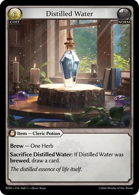 Distilled Water (Curio Foil)