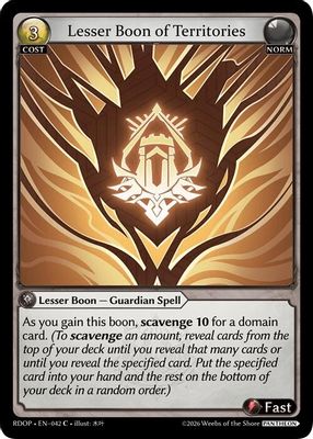Lesser Boon of Territories