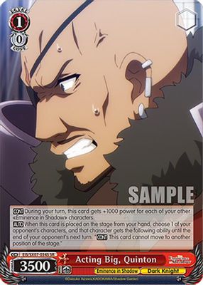 Acting Big, Quinton (SR)