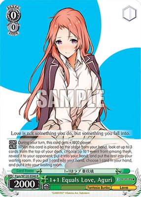 1+1 Equals Love, Aguri