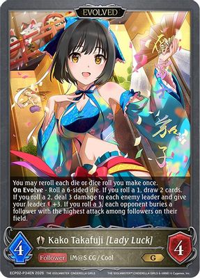 Kako Takafuji [Lady Luck] (Evolved) - P34EN (Foil)