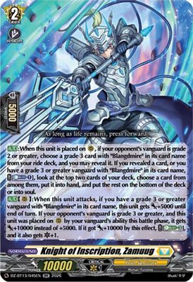 Knight of Inscription, Zamuug