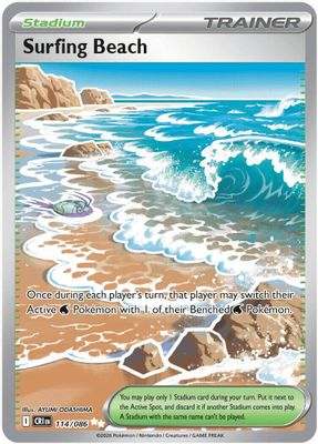 Surfing Beach card