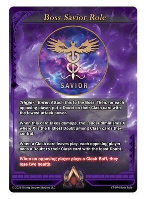 Boss Savior Role Card