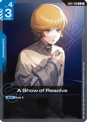 A Show of Resolve