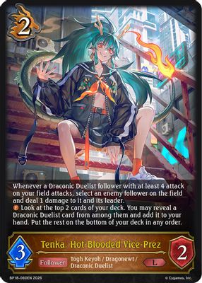 Tenka, Hot-Blooded Vice-Prez
