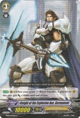 Knight of the Explosive Axe, Gornement