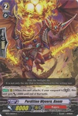 Perdition Wyvern, Boom