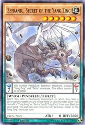 Zefraniu, Secret of the Yang Zing