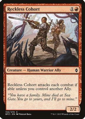 Reckless Cohort - Battle for Zendikar - magic