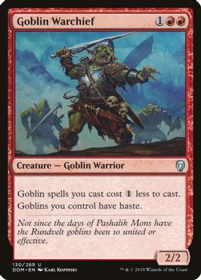 Goblin Warchief - Dominaria - magic