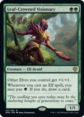 Leaf-Crowned Visionary - Dominaria United - magic