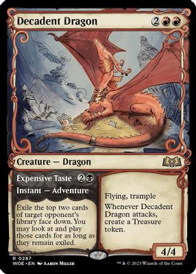 Decadent Dragon (Showcase) - Wilds of Eldraine - Magic: The Gathering