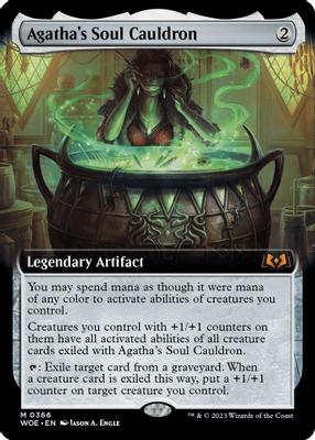 Agatha's Soul Cauldron (Extended Art) - Wilds of Eldraine - Magic: The Gathering
