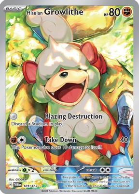 Hisuian Growlithe - 181/167 - SV06: Twilight Masquerade - Pokemon