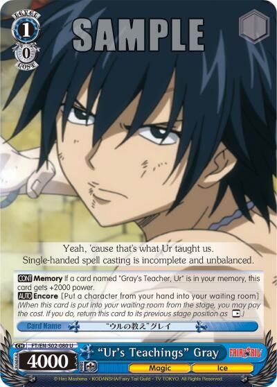 Ur S Teachings Gray Fairy Tail Ver E Weiss Schwarz Tcgplayer Com