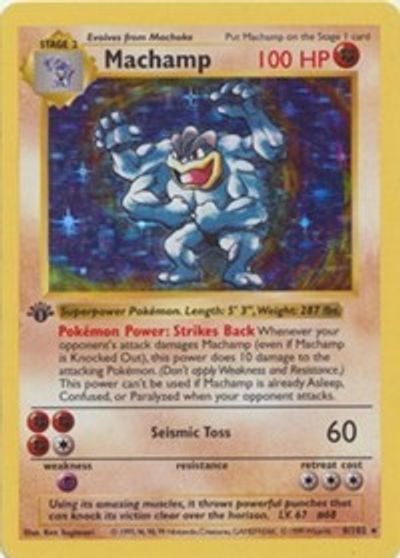 Machamp Base Set 1st Edition Shadowless Deck Exclusives Pokemon Tcgplayer Com