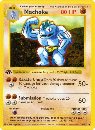 Machoke [1st Edition] #34