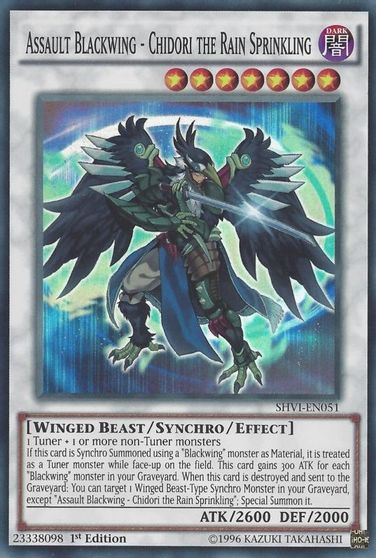 JAPANESE YU-GI-OH CARD NM ASSAULT BLACKWING-CHIDORI THE SHVI-JP051 ULTRA RARE