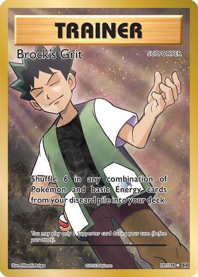 Sm - Full Art For Pokemon TCG Online Ago Brock's Grit PTCGO in game card