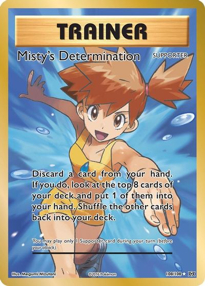 XY EVOLUTIONS MISTY/'S DETERMINATION 80//108 Pokemon