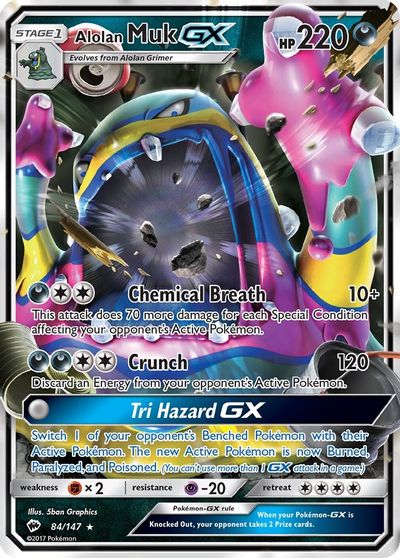 Alolan Muk Gx Sm Burning Shadows Pokemon Tcgplayer Com