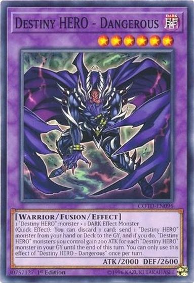 Destiny Hero Dangerous Code Of The Duelist Yugioh Tcgplayer Com
