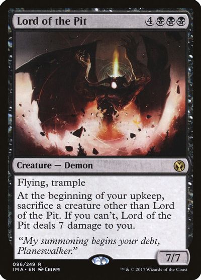 Magic The Gathering ~ 1x Lord of the Pit ~ REVISED ~  M/NM