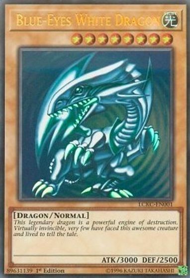 Ultra Rare 1st Edition LCKC-EN013 YuGiOh x3 Protector with Eyes of Blue
