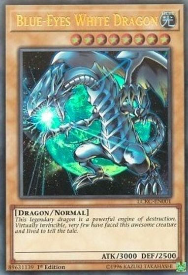 Ultra Rare 1st Yugioh GERMAN Ske Art Ver Details about / LCKC EN001 Blue-Eyes White Dragon
