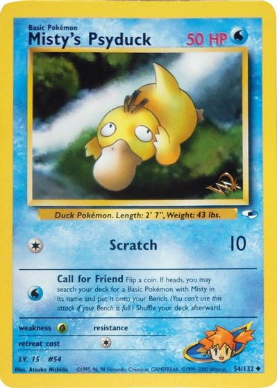 Misty's Psyduck [W Stamp] #54