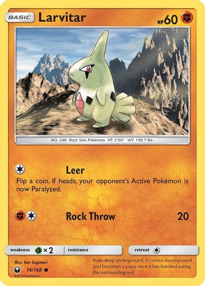 Larvitar [Reverse Holo] #74